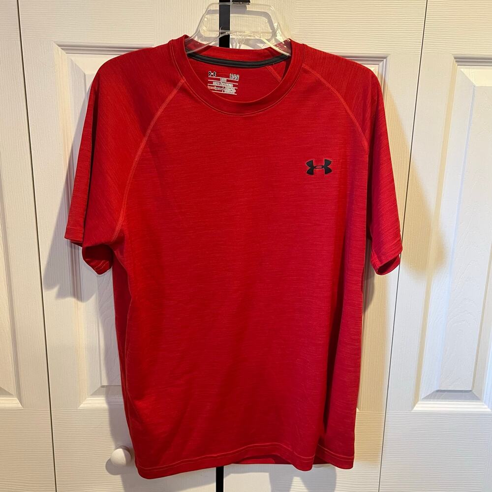 Under Armour Heat Gear T-Shirt Red Large